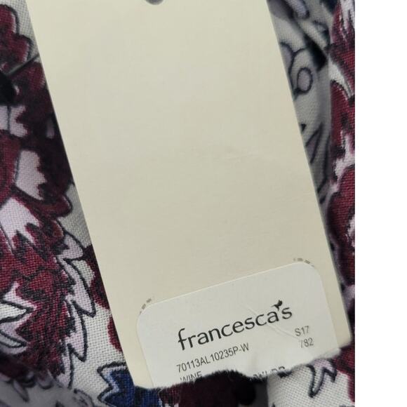 Francescas Top Womens Small Layered Ruffles Boho Cottagecore Coastal Vibes NWT - Picture 9 of 9